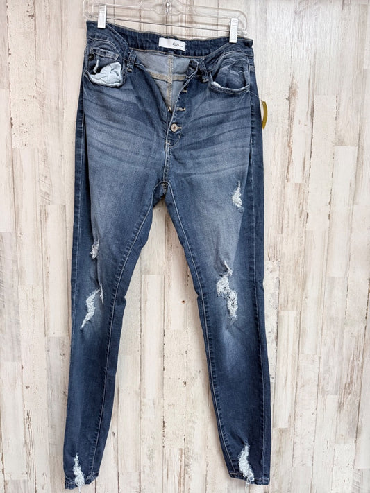 Blue KANCAN 13/30 DISTRESSED SKINNIES, LADIES L