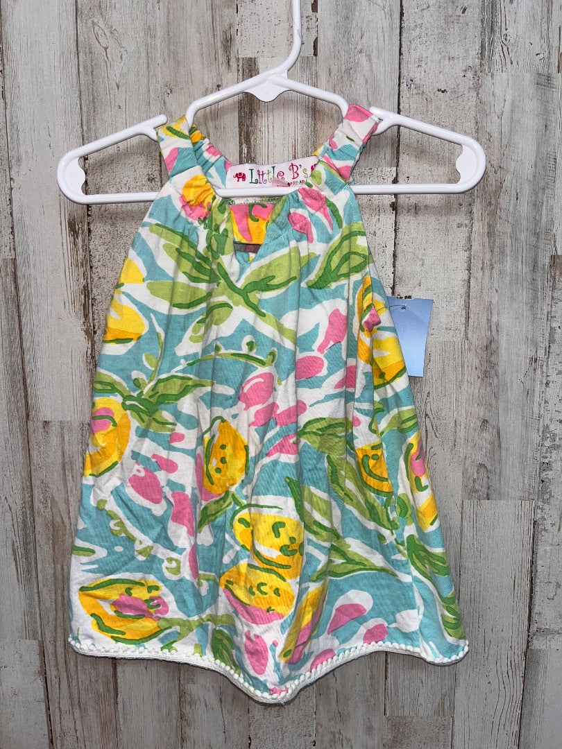 YELLOW/MINT LITTLE B'S LEMON PRINT DRESS, GIRL 3T