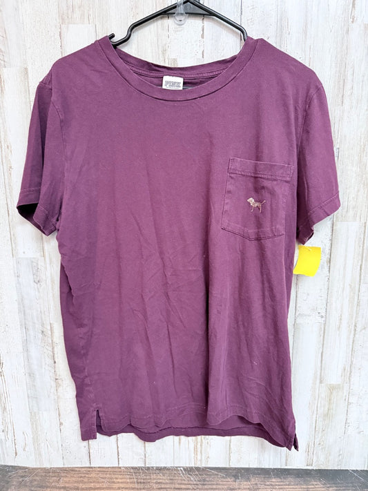 Maroon Pink logo pocket tee, Ladies M