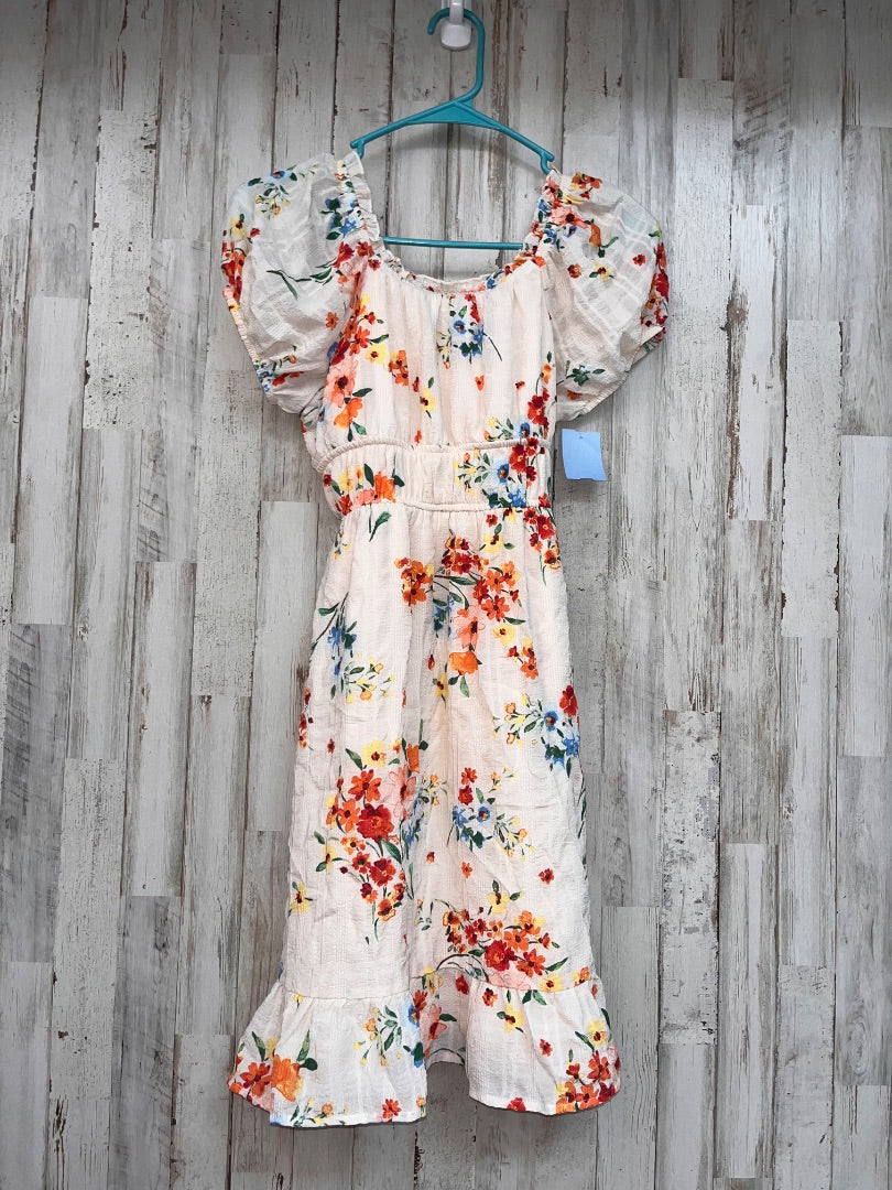 IVORY XTRAORDINARY FLORAL RUFFLE DRESS, GIRL 16