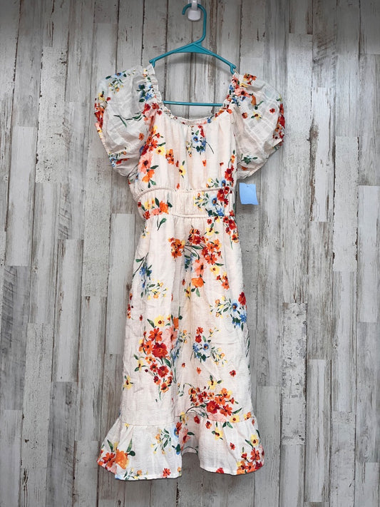 IVORY XTRAORDINARY FLORAL RUFFLE DRESS, GIRL 16