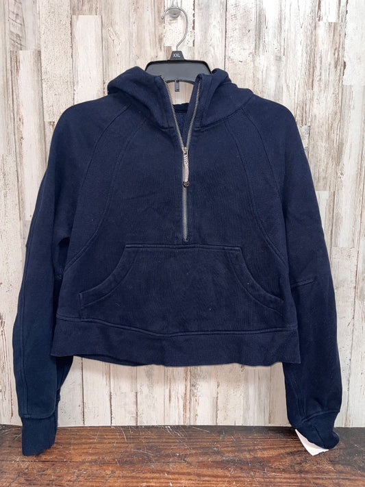 NAVY LULULEMON SCUBA HALF ZIP HOODIE, LADIES XS/S