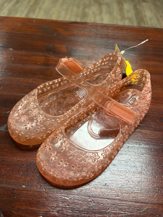 PEACH OLD NAVY FLOWER JELLY SHOES, SHOES 9