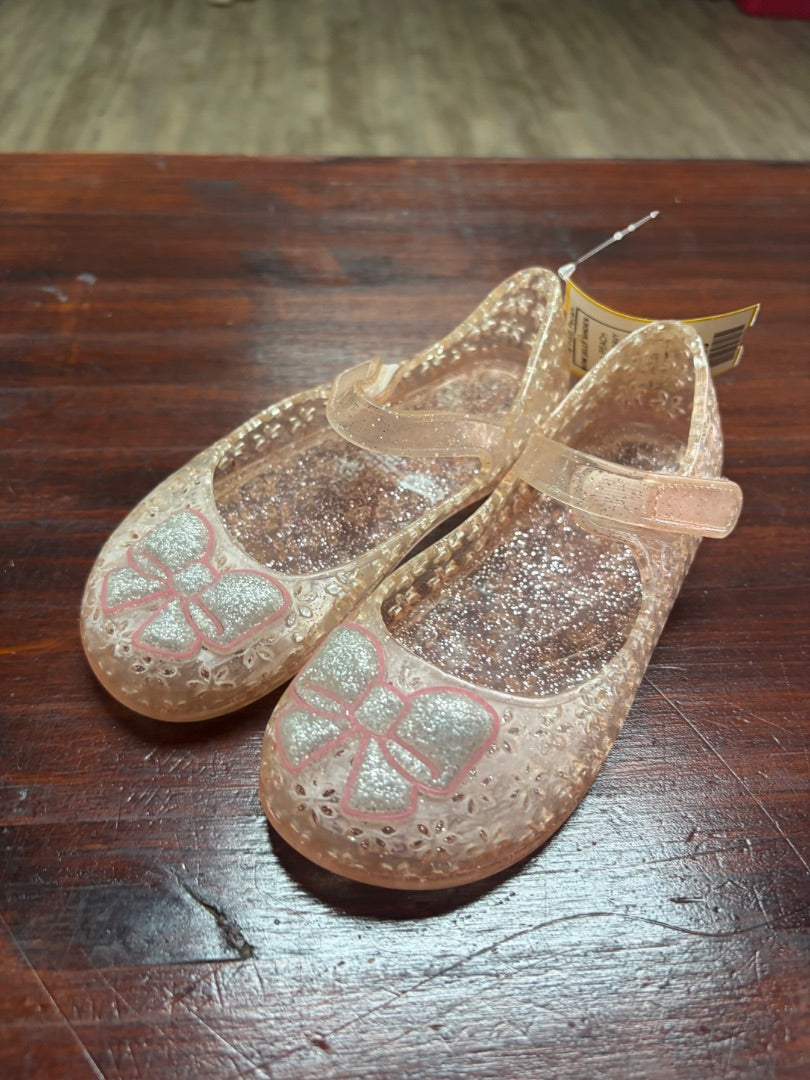 PEACH OLD NAVY BOW JELLY SHOES, SHOES 9