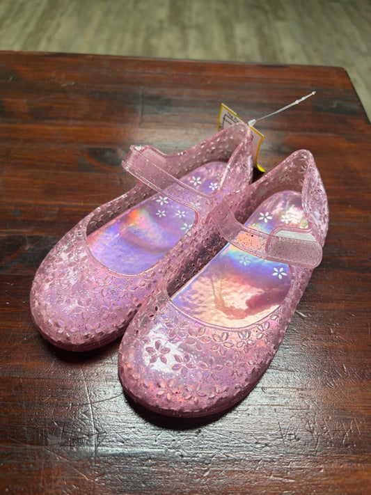 PINK OLD NAVY FLOWER JELLY SHOES, SHOES 10