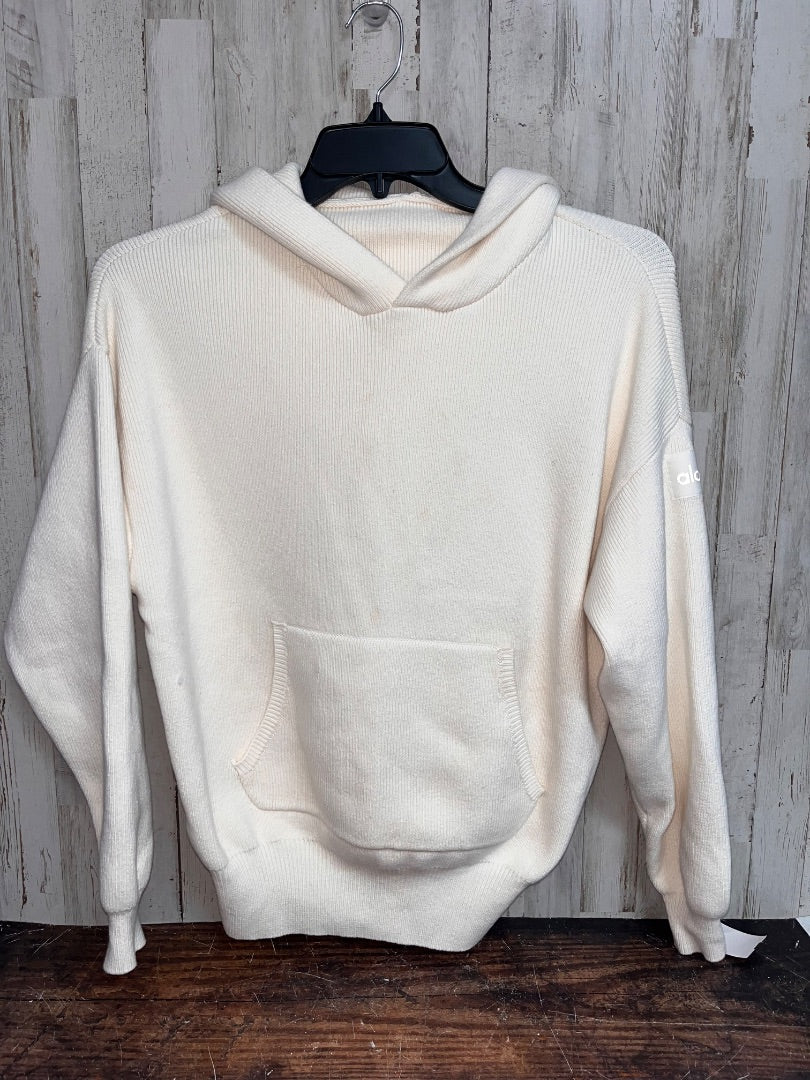 IVORY ALO KNIT HOODIE, LADIES S