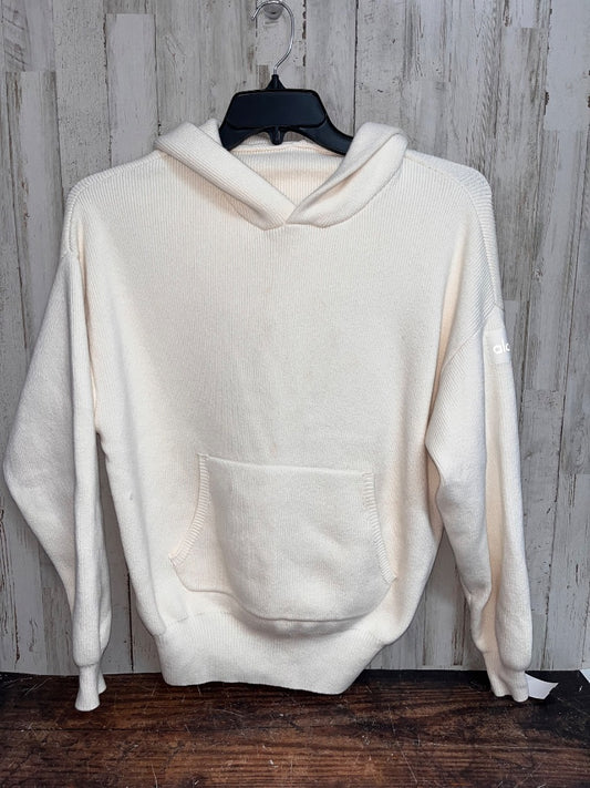 IVORY ALO KNIT HOODIE, LADIES S