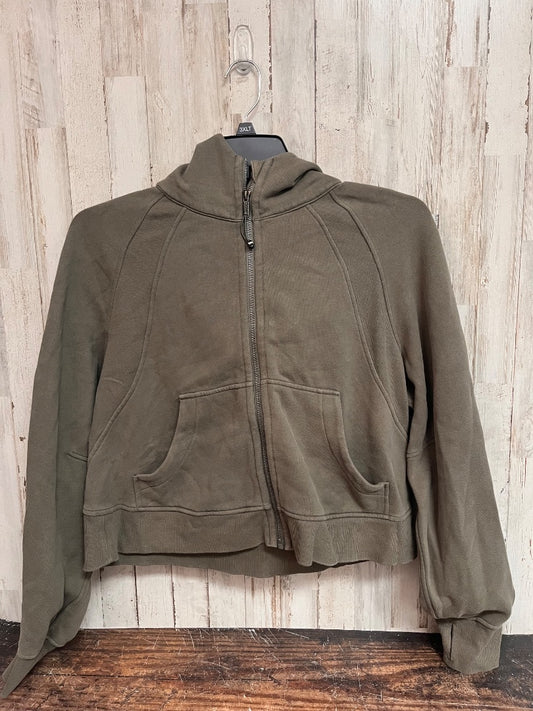 OLIVE LULULEMON SCUBA HALF ZIP HOODIE, LADIES M/L