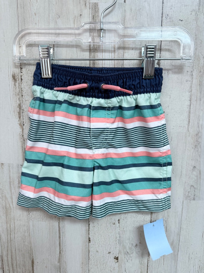 Teal Carters Stripe swim trunks, Boy 18M