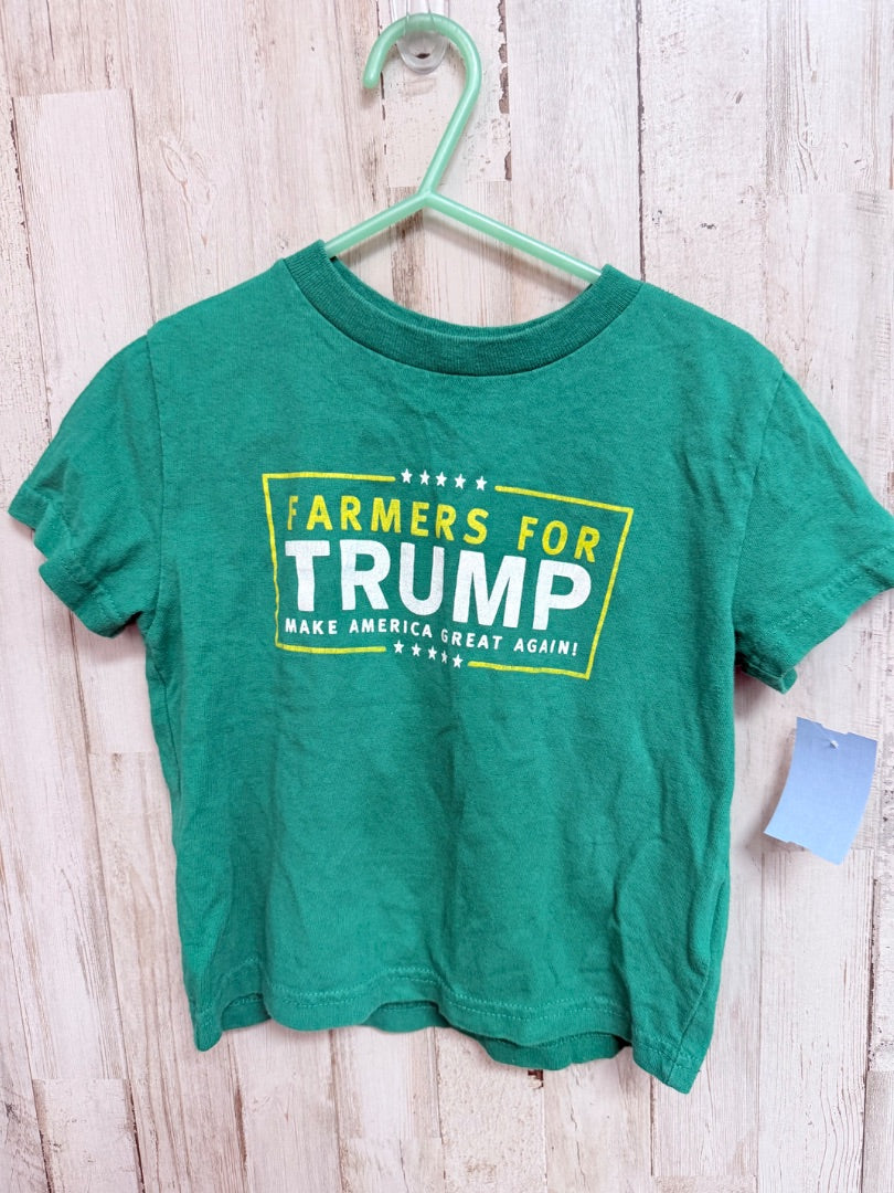 Green Rabbit skins Farmers for trump tee, boy 4T