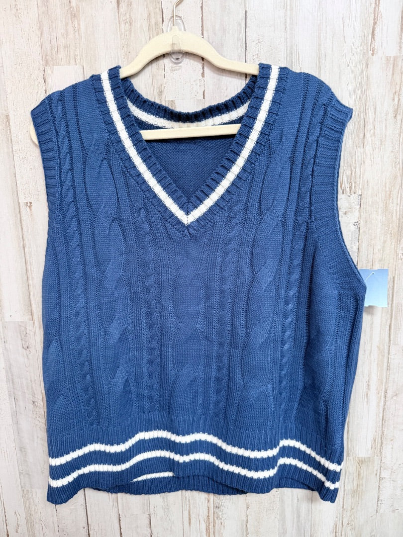 blue Shein sweater vest, Ladies XL