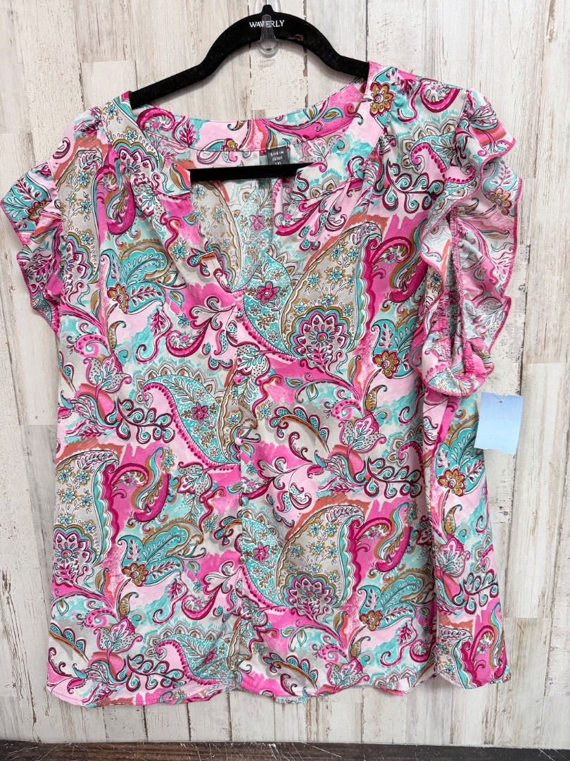 pink Shein Paisley blouse, Ladies XL