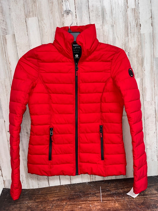 RED NAUTICA PUFFER JACKET, LADIES XS