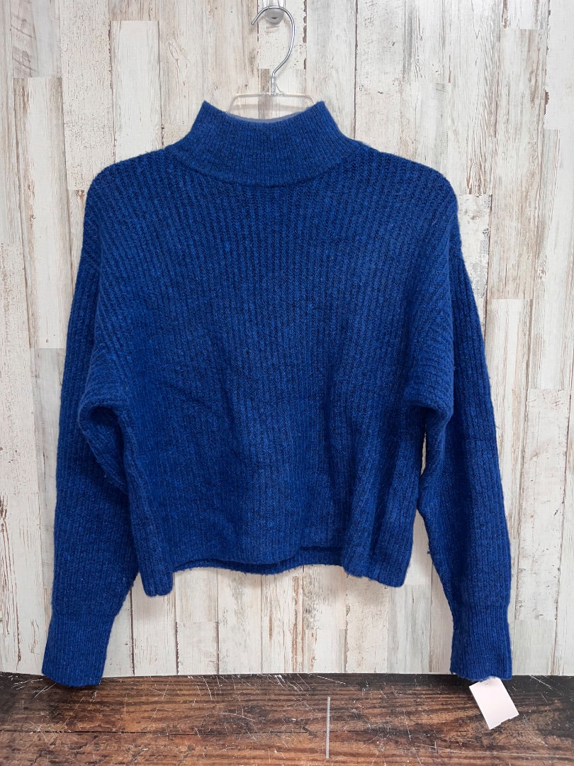 ROYAL BLUE GB SOFT KNIT MOCK NECK SWEATER, LADIES XS