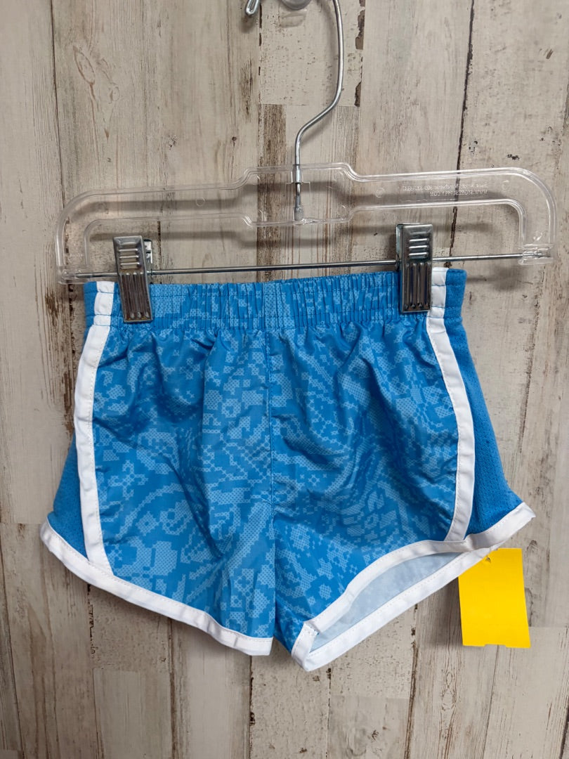 BLUE NIKE PRINTED DRY FIT SHORTS, GIRL 3T
