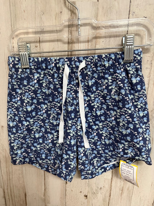 NAVY LOVE GROW FLORAL COTTON SHORTS, GIRL 10