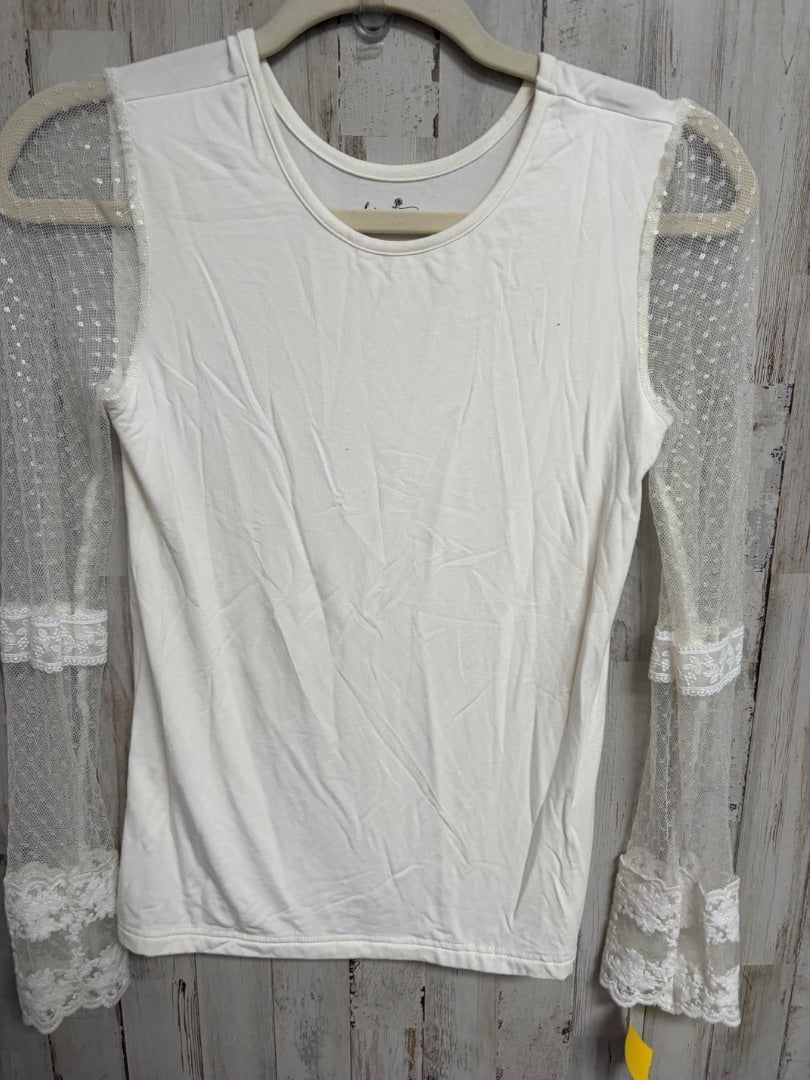 IVORY LOVE GROW LACE SLEEVE TOP, GIRL 12