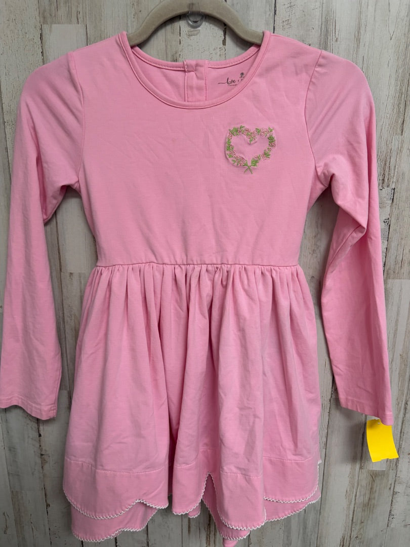 PINK LOVE GROW HEART EMBROIDERED TWIRL TUNIC, GIRL 12