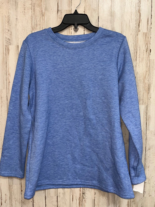 BLUE  HEATHER CREW NECK, LADIES S