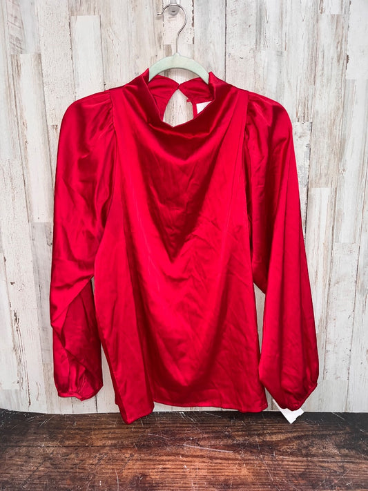 RED SHOP THE MINT SATIN PUFF SLEEVE BLOUSE, LADIES S