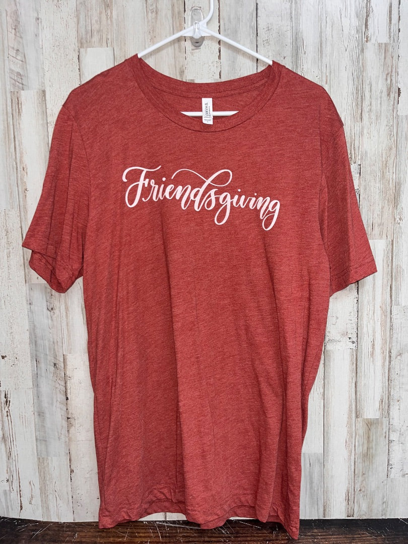 BROWN BELLA FRIENDSGIVING TEE, LADIES L