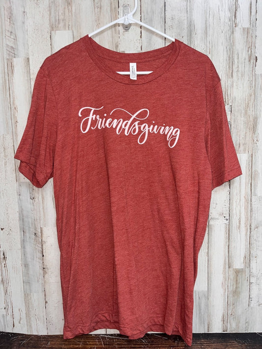 BROWN BELLA FRIENDSGIVING TEE, LADIES L