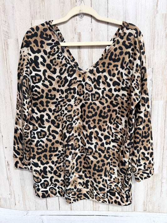 Brown Amaryllis Cheetah soft long sleeve, Ladies M