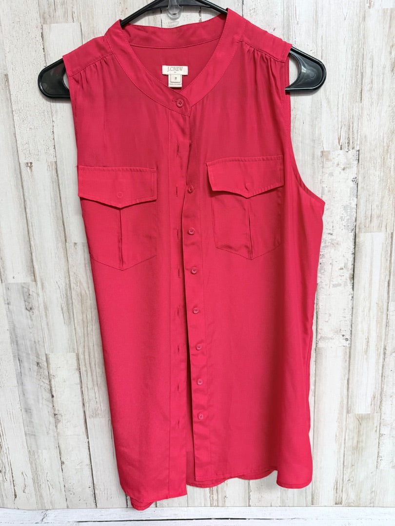 Red J crew 8 Sheer button tank, Ladies M