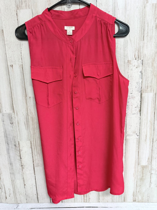 Red J crew 8 Sheer button tank, Ladies M