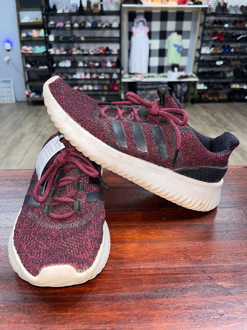 MAROON ADIDAS CLOUD FOAM SNEAKERS, SHOES MEN 8.5
