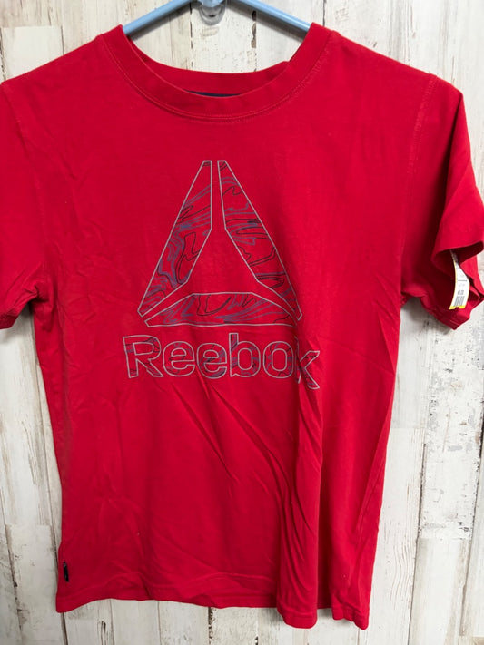RED REEBOK LOGO TEE, BOYS 10/12