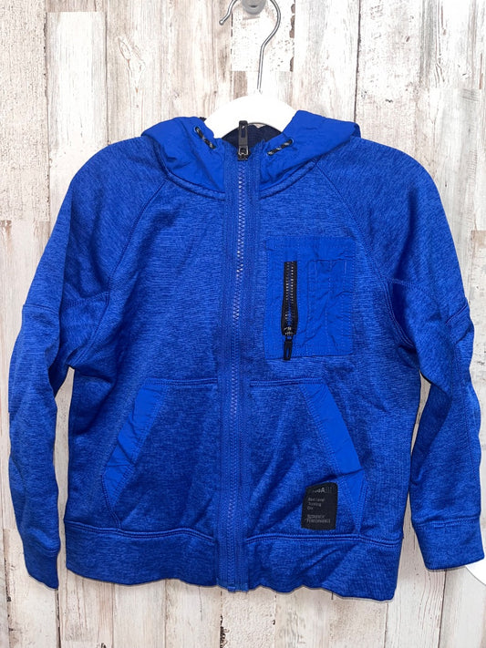 BLUE ATHLETIC WORKS ZIP HOODED JACKET, BOY 4/5
