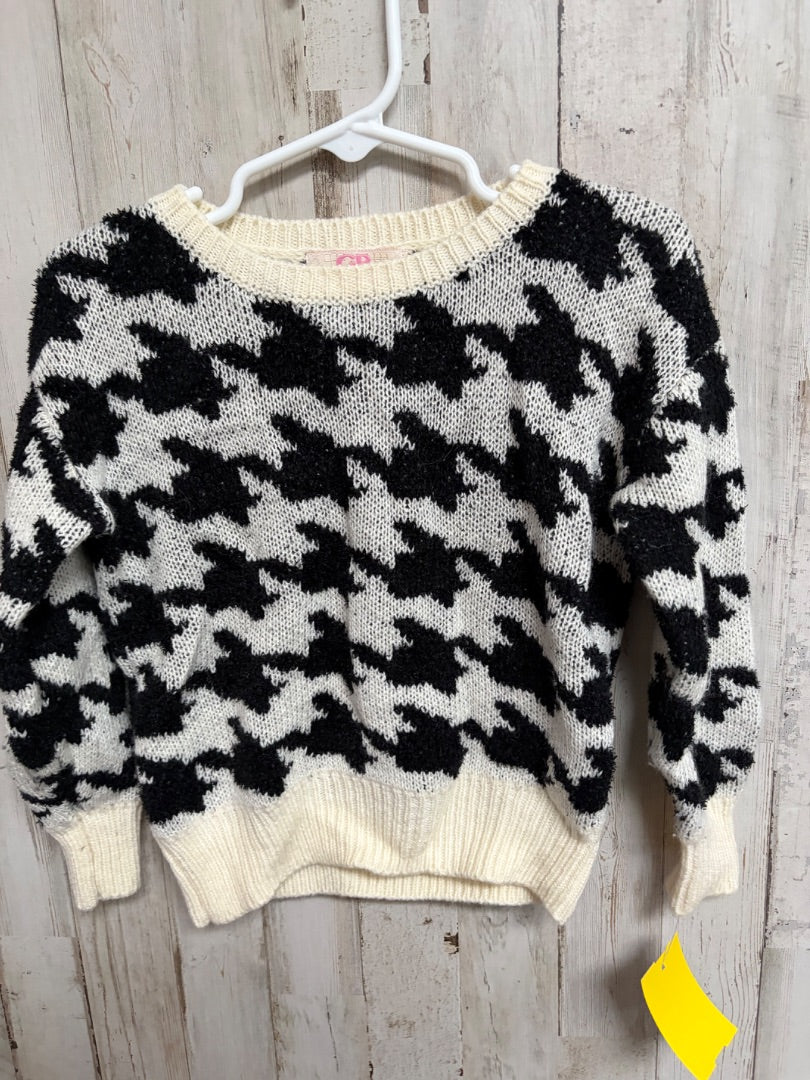BEIGE/BLACK GB GIRLS HOUNDSTOOTH SWEATER, GIRLS 3T