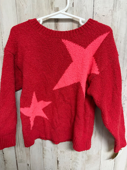 RED/PINK CAT & JACK STAR SWEATER, GIRLS 4T