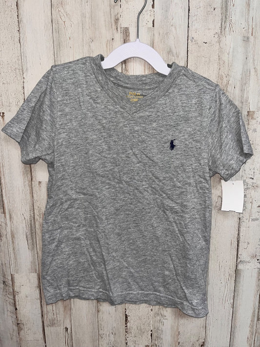 GREY RALPH LAUREN V NECK TEE, BOY 5