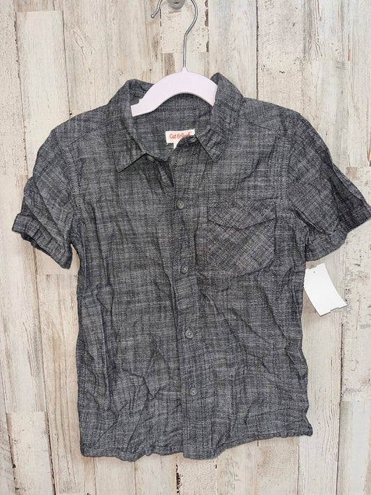 GREY CAT & JACK HEATHERED BUTTON UP, BOY 5