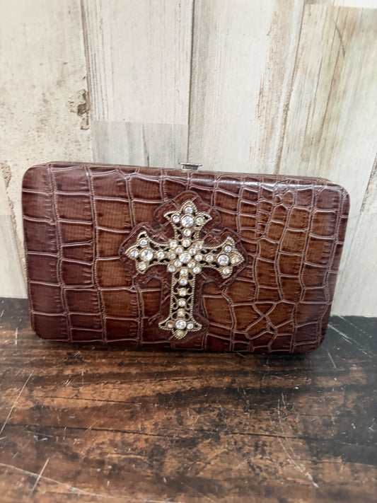 BROWN  CROSS SNAP WALLET