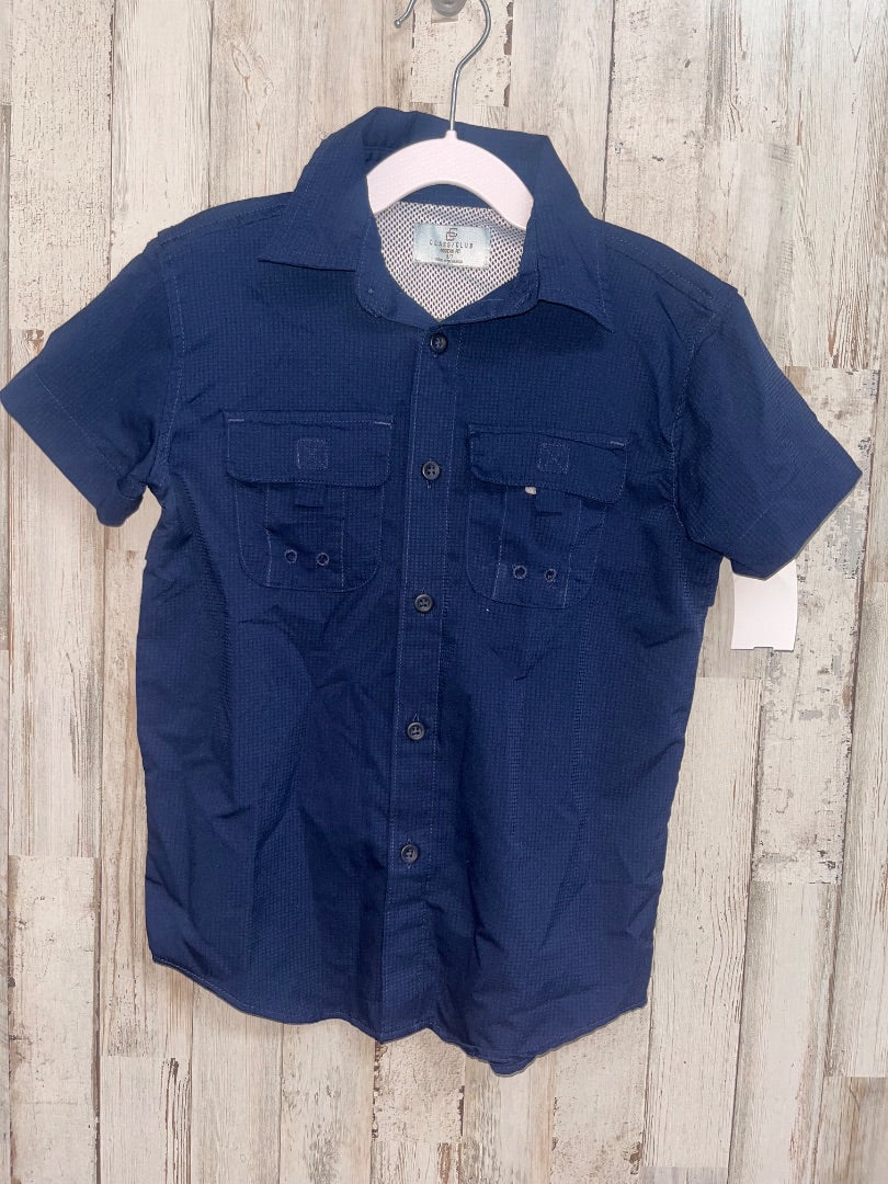 NAVY CLASS CLUB FISHING BUTTON UP, BOY 6/7
