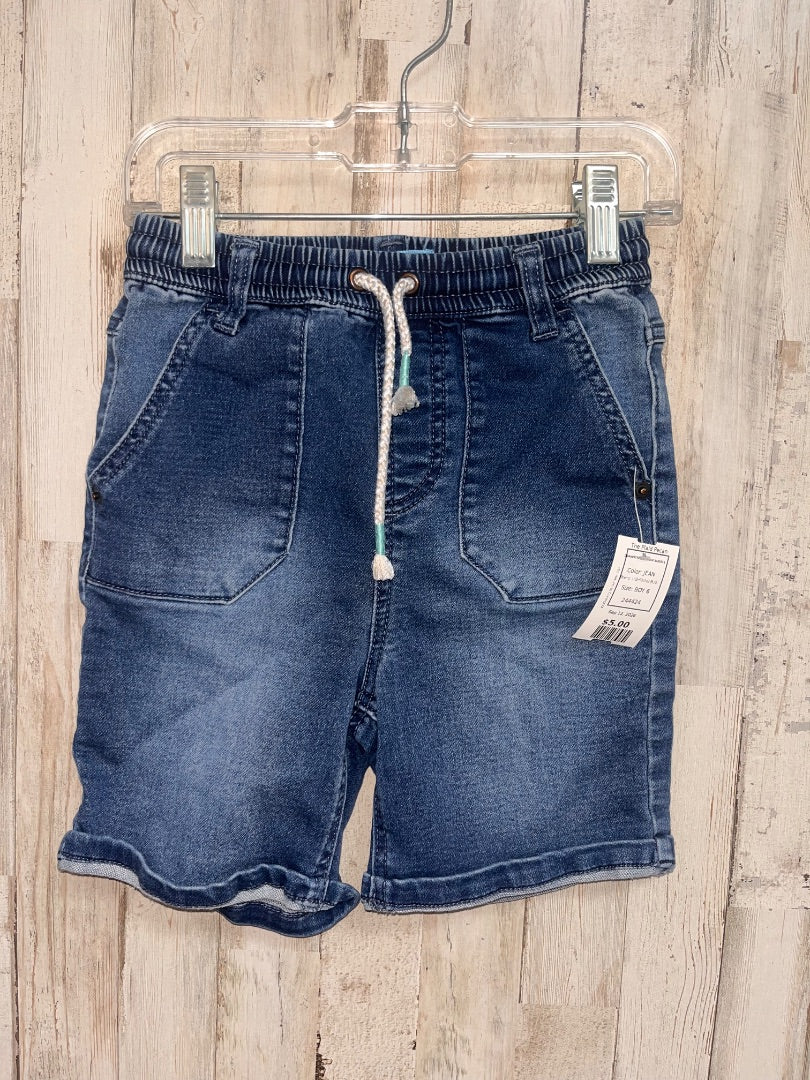 JEAN LIGHTNING BUG DRAWSTRING DENIM SHORTS, BOY 6