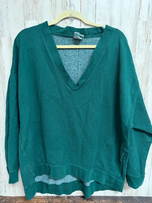 GREEN  V NECK SWEATSHIRT, LADIES XL