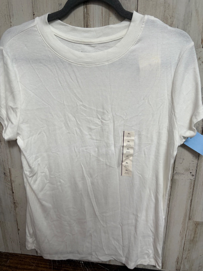 OFF WHITE A NEW DAY NEW RIBBED TEE, LADIES XL