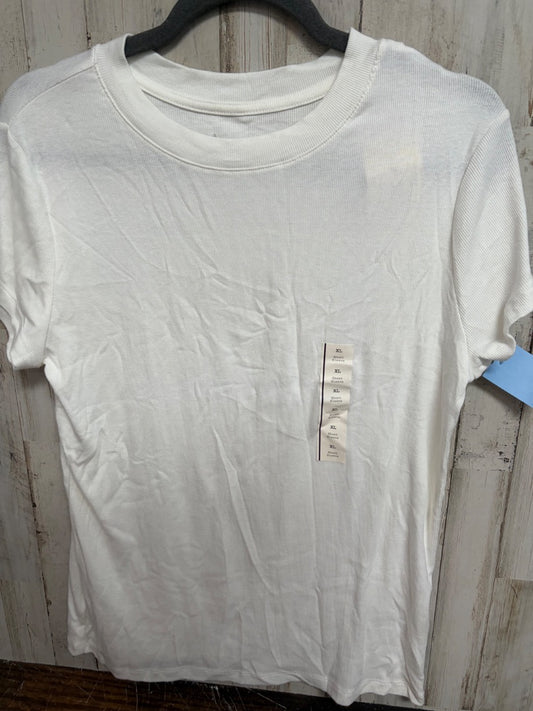OFF WHITE A NEW DAY NEW RIBBED TEE, LADIES XL