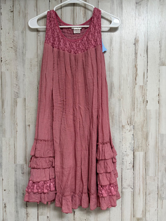 MAUVE PAISLEY VIEW MUSLIN TIER DRESS, LADIES XL