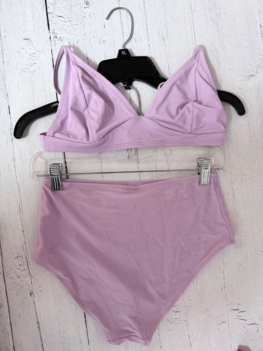 LILAC OLD NAVY HI WAIST 2PC SWIM SUIT, LADIES S