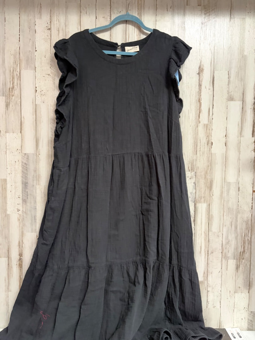 BLACK UNIVERSAL THREAD MUSLIN MAXI, LADIES 3X