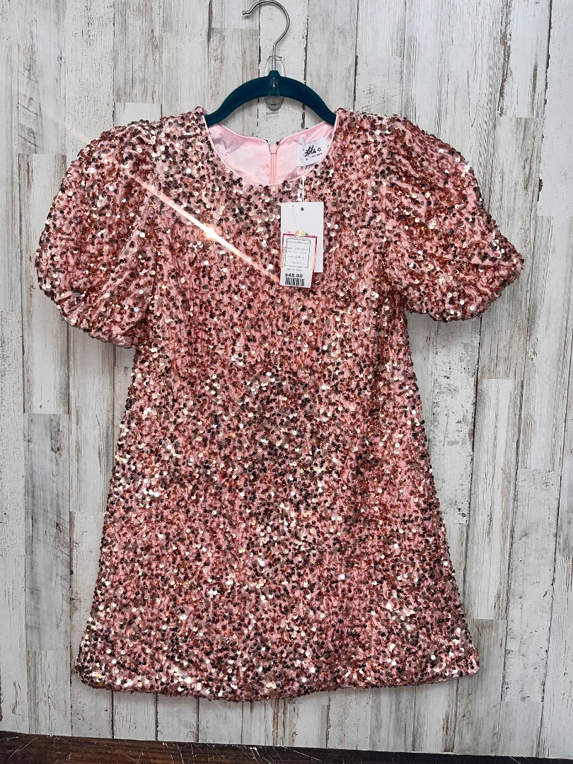 ROSE GOLD LOLA THE BOYS NEW SEQUIN VELVET DRESS, GIRL 8