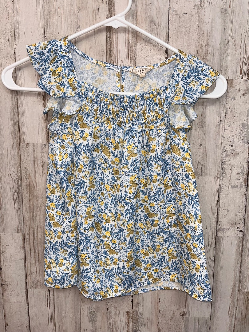 BLUE HAYDEN FLORAL BLOUSE, GIRL 8