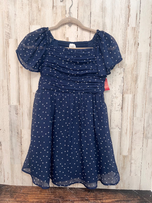 NAVY ABERCROMBIE DOTTED SHEER DRESS, GIRL 9/10