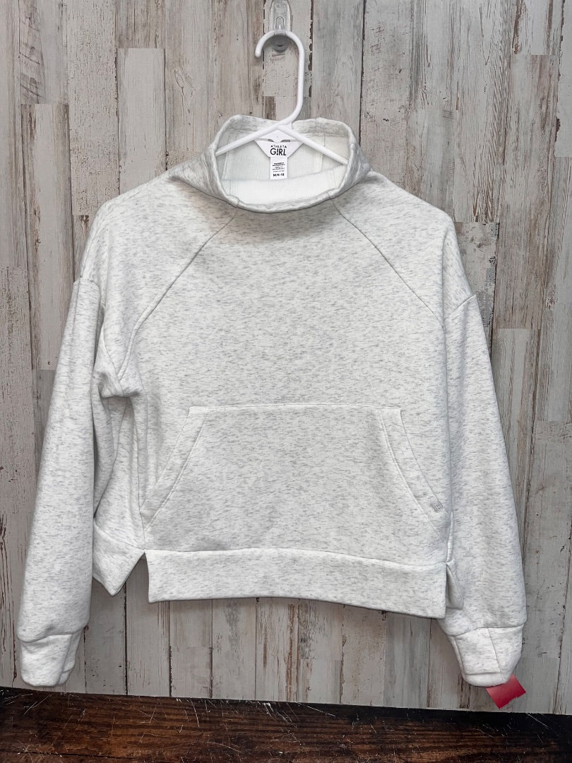 HEATHER GREY ATHLETA GIRL MOCK NECK SWEATSHIRT, GIRL 8/10