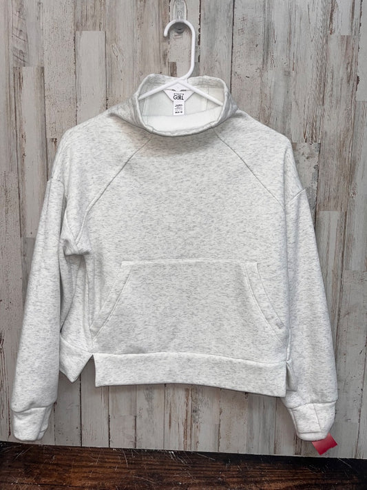 HEATHER GREY ATHLETA GIRL MOCK NECK SWEATSHIRT, GIRL 8/10